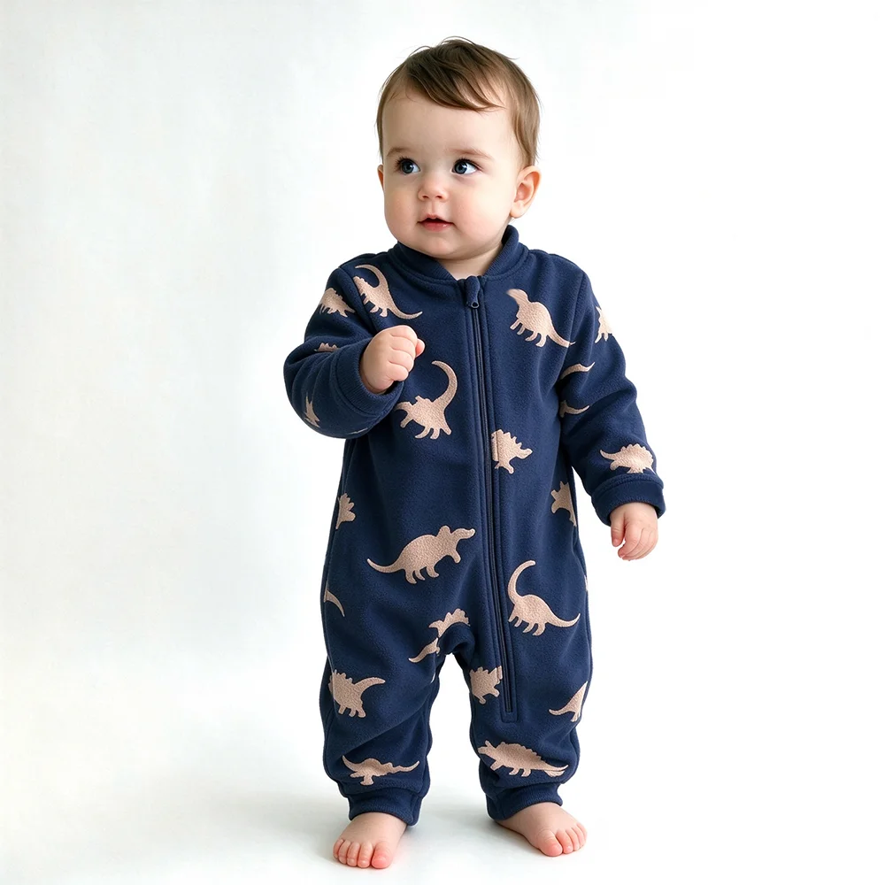 بدلة أطفال ناعمة ودافئة من الص - مراجعة Cotton Baby Onesies Zipper وسعره