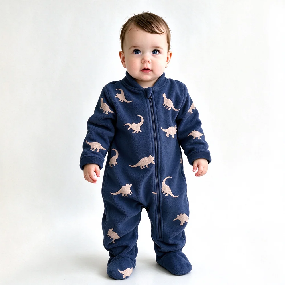 بدلة أطفال ناعمة ودافئة من الص - مراجعة Cotton Baby Onesies Zipper وسعره