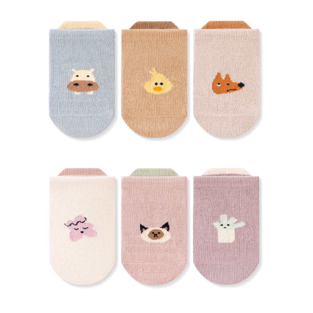 6 أزواج من الجوارب الكرتونية ا - مراجعة Unisex Baby Socks Non Slip وسعره